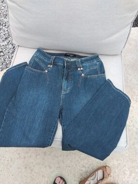 Judy Blue Straight Leg Jeans in Dark Blue Denim